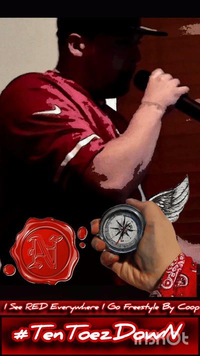 I see Red Everywhere I Go Freestyle By Coop #TenToezDowN #freestyle #rap #2024