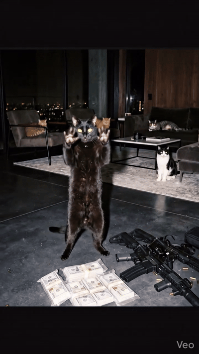 when my cats get into my weed and guns