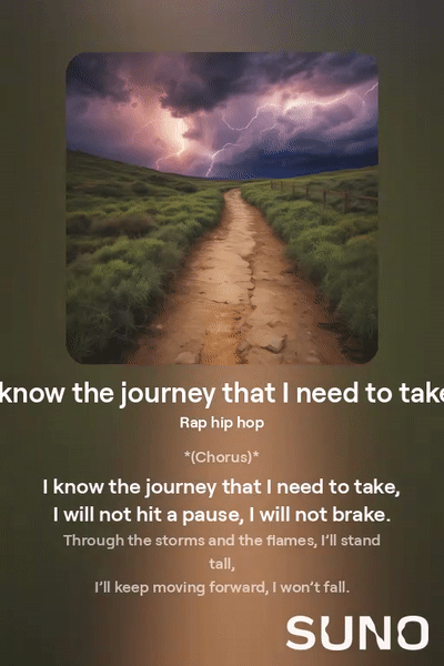 I know the journey that I need to take 