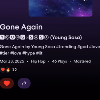 YOUNG SASA - GONE AGAIN