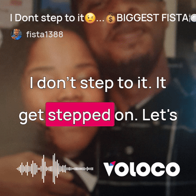 I Dont step to it..