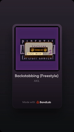 Akil - BACKSABBING (Freestyle) (AUDIO)