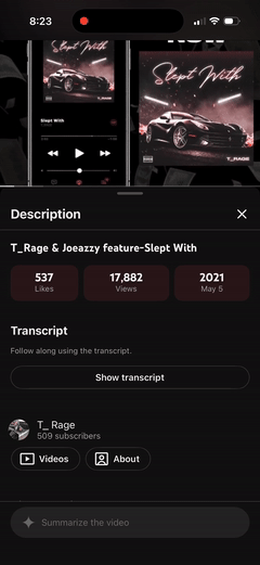 T_Rage & Joezzy Feature~Slept With 