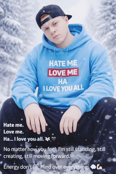 Hate me.
Love me.
Ha… I love you all. ❄️🖤