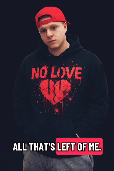 Turned heartbreak into fuel.
“No Love” energy. 🎧💔