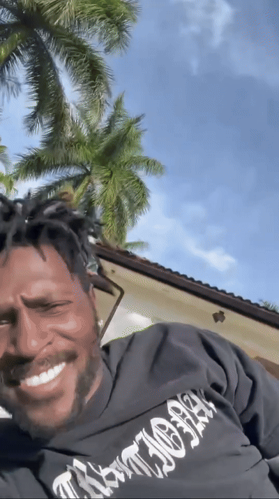 Antonio Brown listening to Never Mind Dat - $HAYDAN