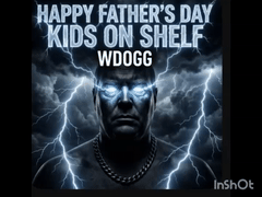 happy father's day kids on shelf