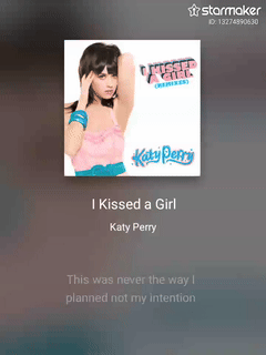 singing I kiss a girl  karaoke 