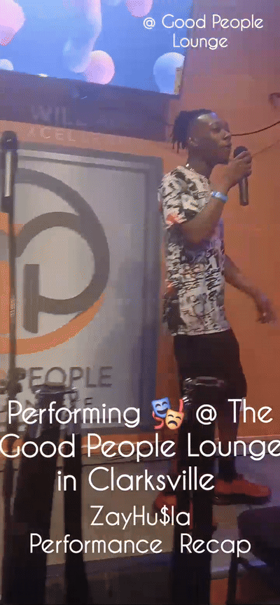 ZayHu$la @ Good People Lounge Performs 🎭 Clutch in Clarksville 