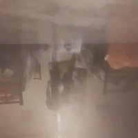 push his face back