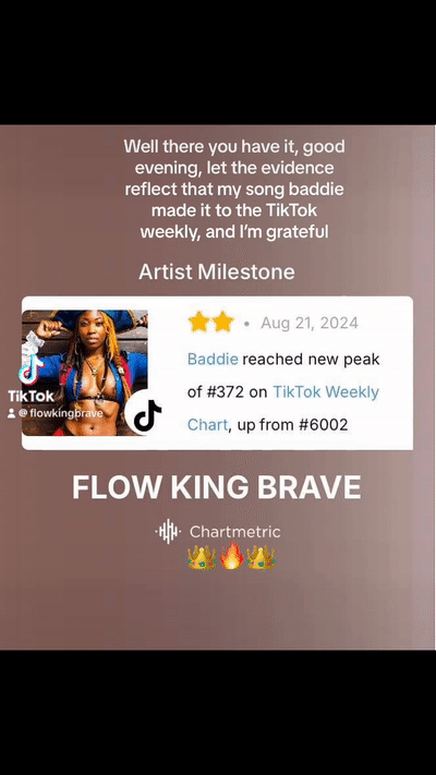 baddie another TikTok artist milestone