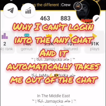 why I can't login into the any chat