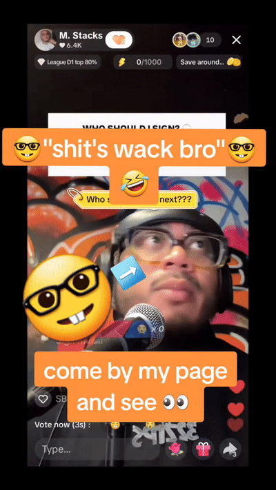 🤓"Shits wack bro"😂